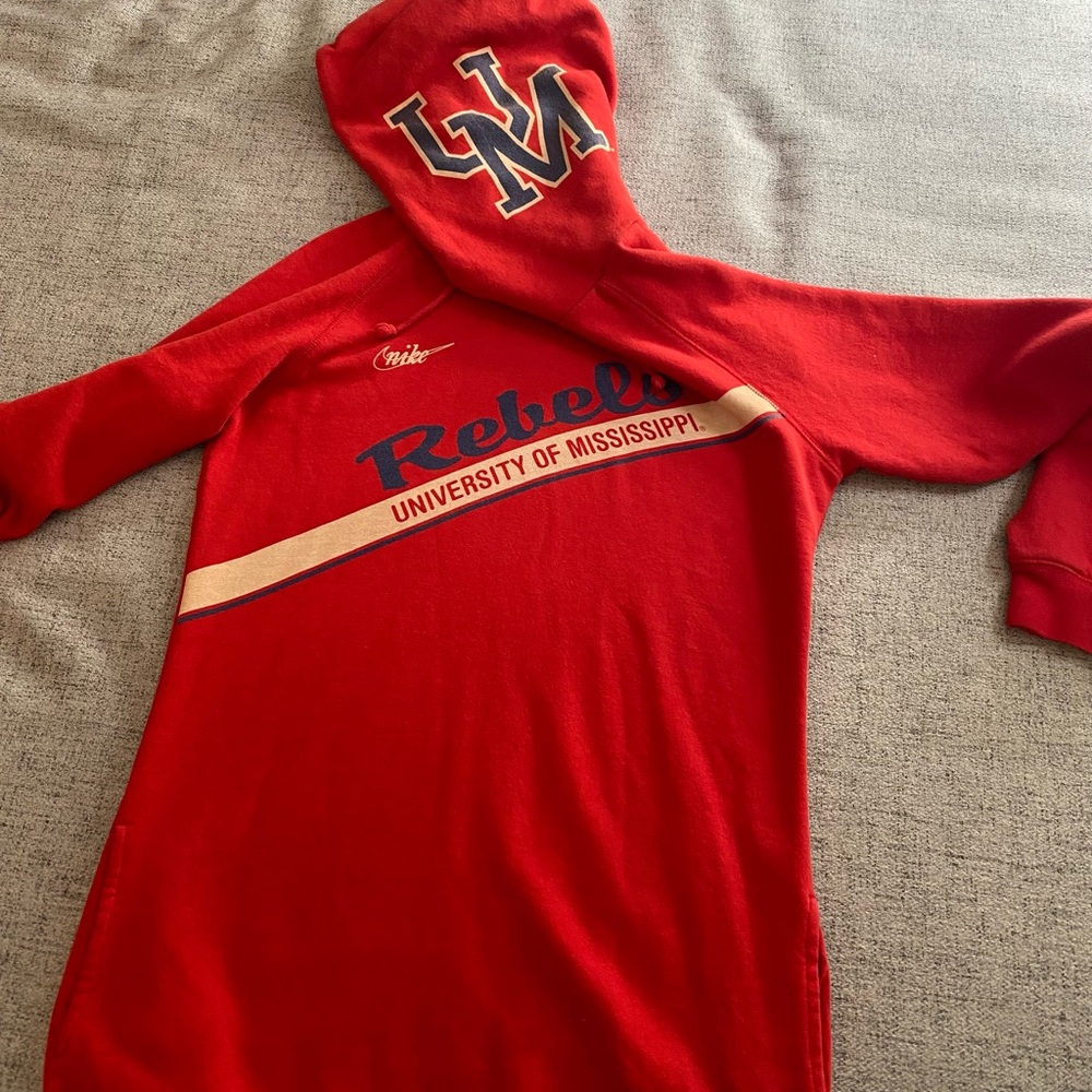 Ole Miss Red Nike hoodie.